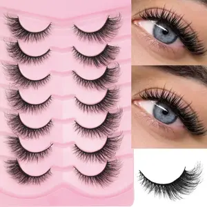 7 Pairs Powder Blush Cross-Border No. 5 Fluffy Eyelashes