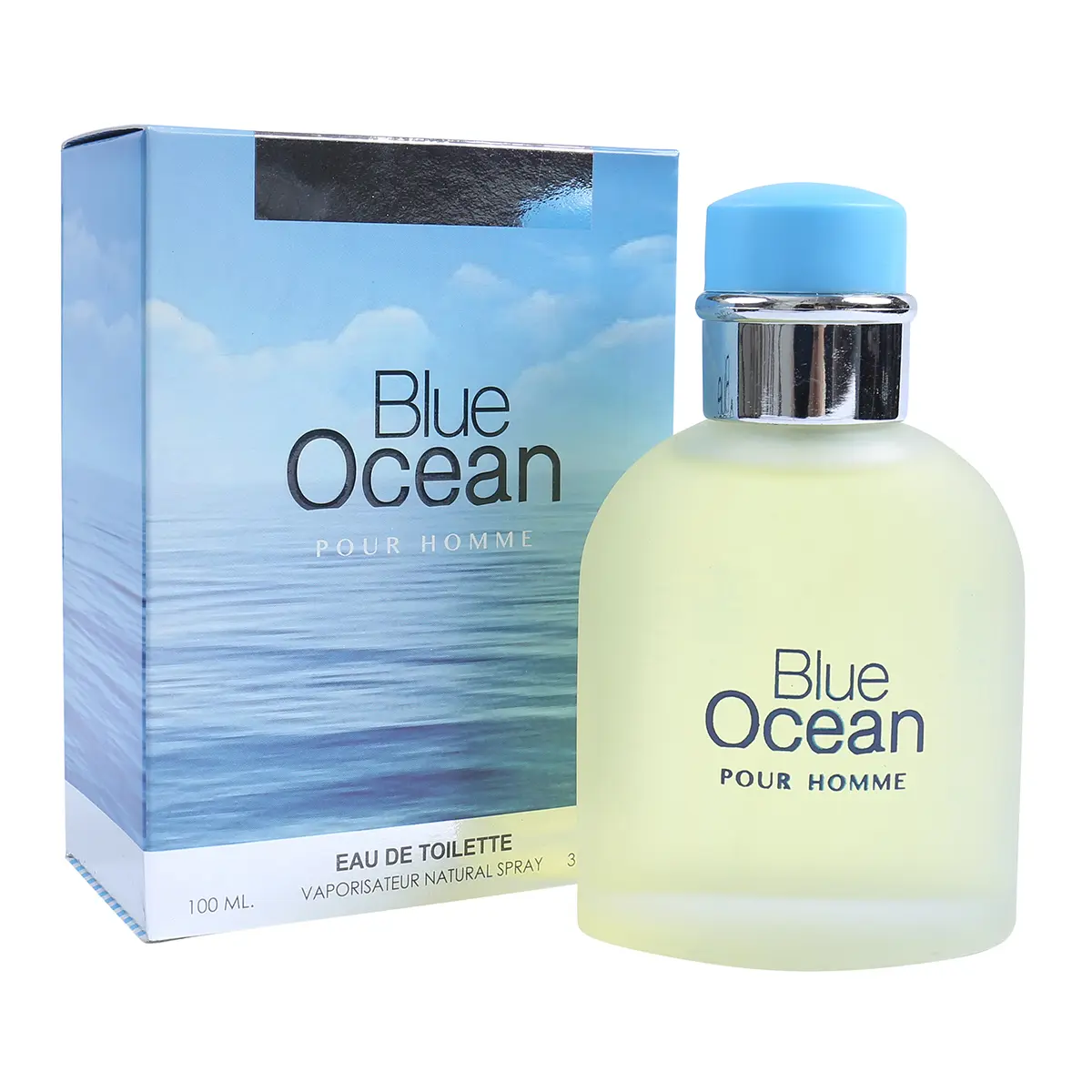 Blue Ocean Pour Homme Eau de Toilette Natural Spray Cologne for Men 100ml/3.4fl.oz. - Fragrance for Men