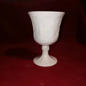 Indiana Colony Harvest grape milk glass goblet