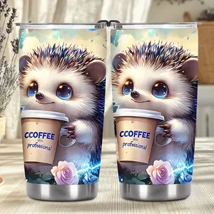 20oz Stainless Steel Thermal Insulated Tumbler with Trendy Patterned Car Lid, Summer Ice Retention Drinkware, Ideal Gift for Parents, Bottle Vacuum Flasks, Stainless Vacuum Flasks