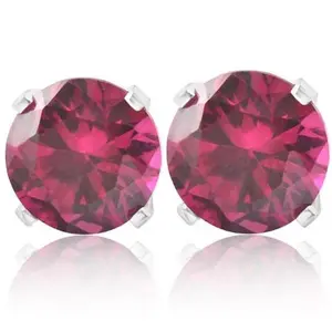 1Ct TW Ruby Studs in 10k White or Yellow Gold
