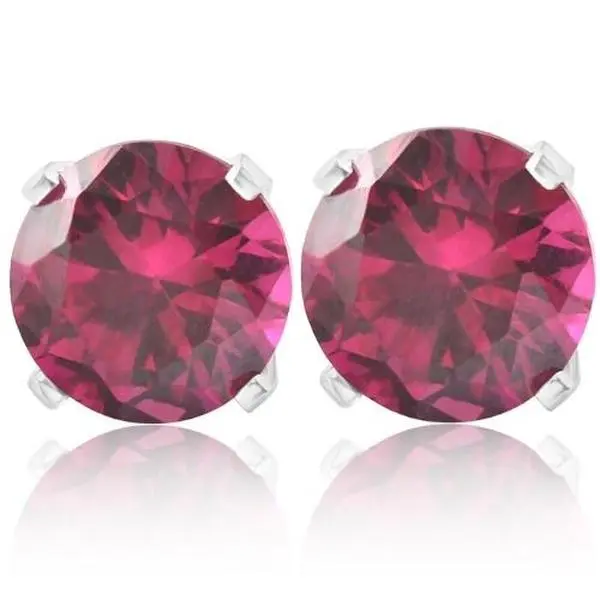 1Ct TW Ruby Studs in 10k White or Yellow Gold