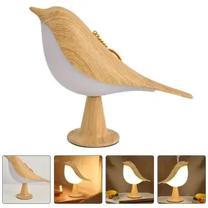 Cordless Table Lamp Touch Sensor Bird Shape Bedside Lamp Night Light for Bedroom Dorm Office