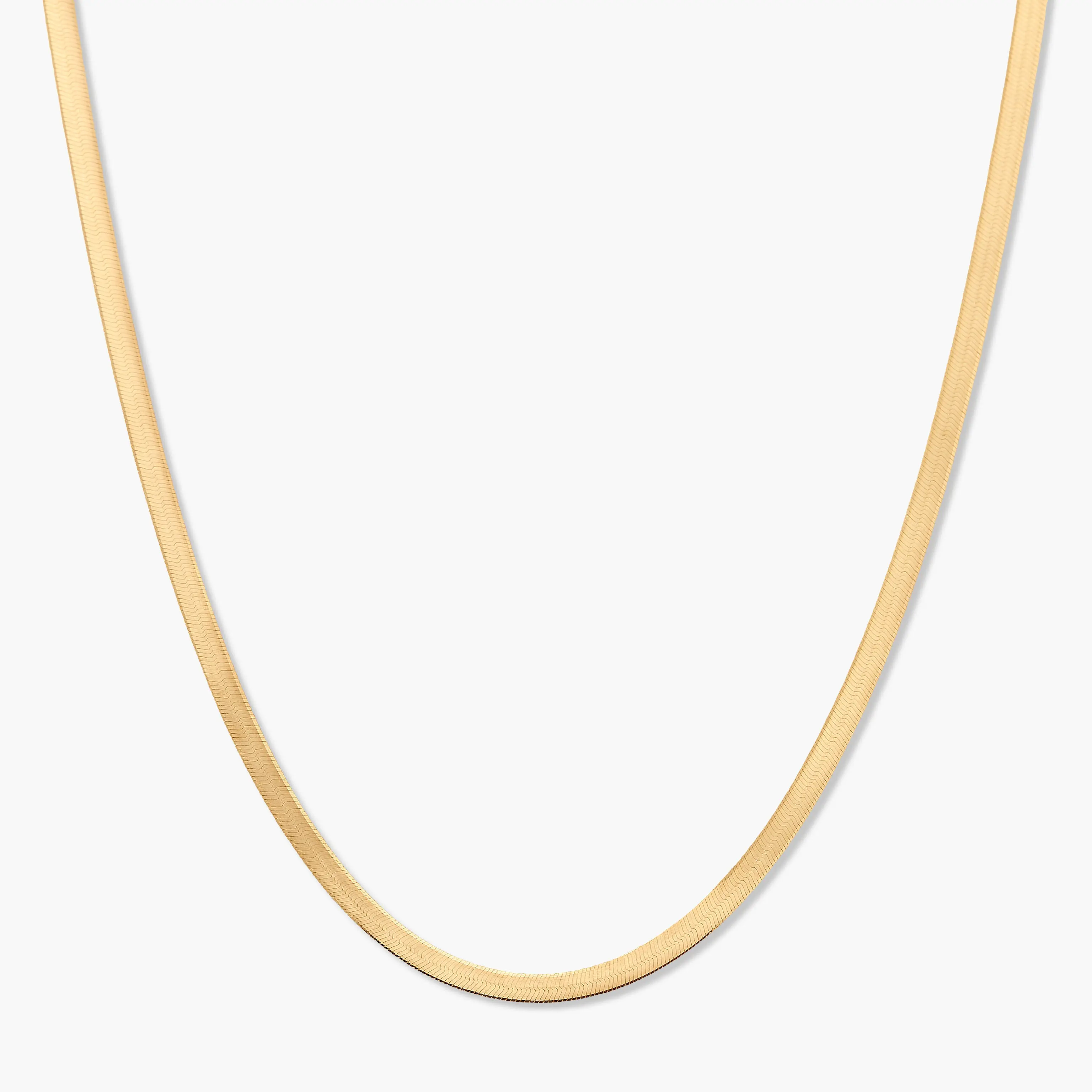 Izzy Mini 14K Gold Herringbone Chain Necklace Izzy Mini 14K Gold Herringbone Chain Necklace