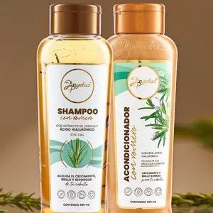 Anyeluz Rosemary Shampoo & Conditioner 500ML - Natural Hair Care with Hyaluronic Acid for Growth Shine and Softness