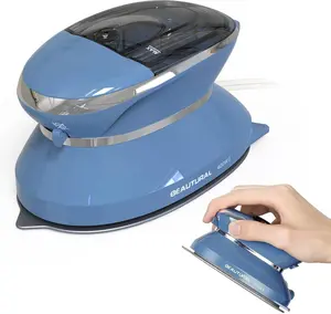 Mini Travel Steam Iron for Clothes with Dual Voltage, Non-Stick Soleplate, One Temperature Technology, Detachable Water Tank, Ideal for Sewing, Quilting and Handcraft