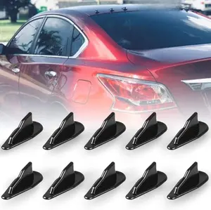 B BRAZIFY America Shark Fin Diffuser Kit 10pcs Set for Spoiler Roof Wing Air Vortex Generator Black Carbon Fiber Material Secure Fit & Strong Adhesive Enhance Stability & Performance