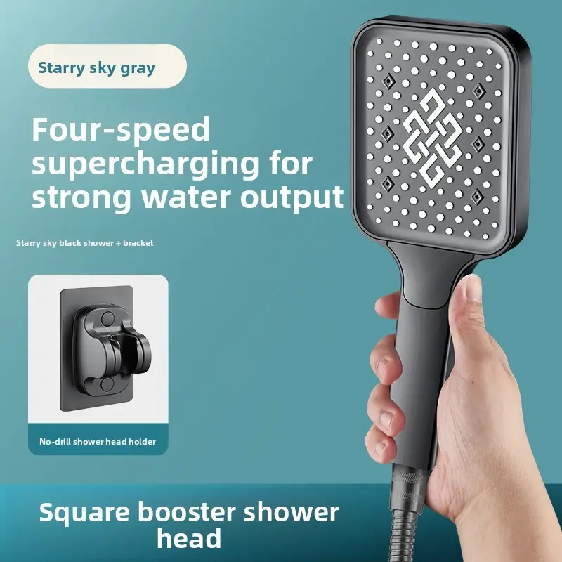 Gray shower head + bracket