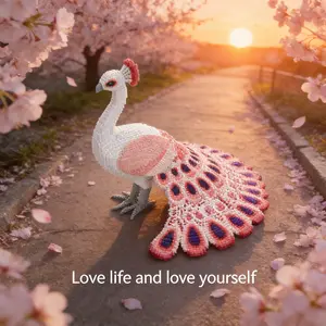 Creative Peacock 3D Puzzle Building Blocks Decoration, Home Office Bookshelf Decor, Party Tabletop Display, Ideal Gift