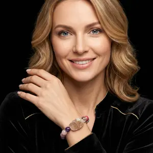 Crystal Beaded Bracelets for Women and Men ，Jewelry forBanquet Party - Money Attraction, Good Luck,Protection Bracelet Encouragement Gift for HerElastic Band couple bracelet artificial braceletDaily Wear（11-20）