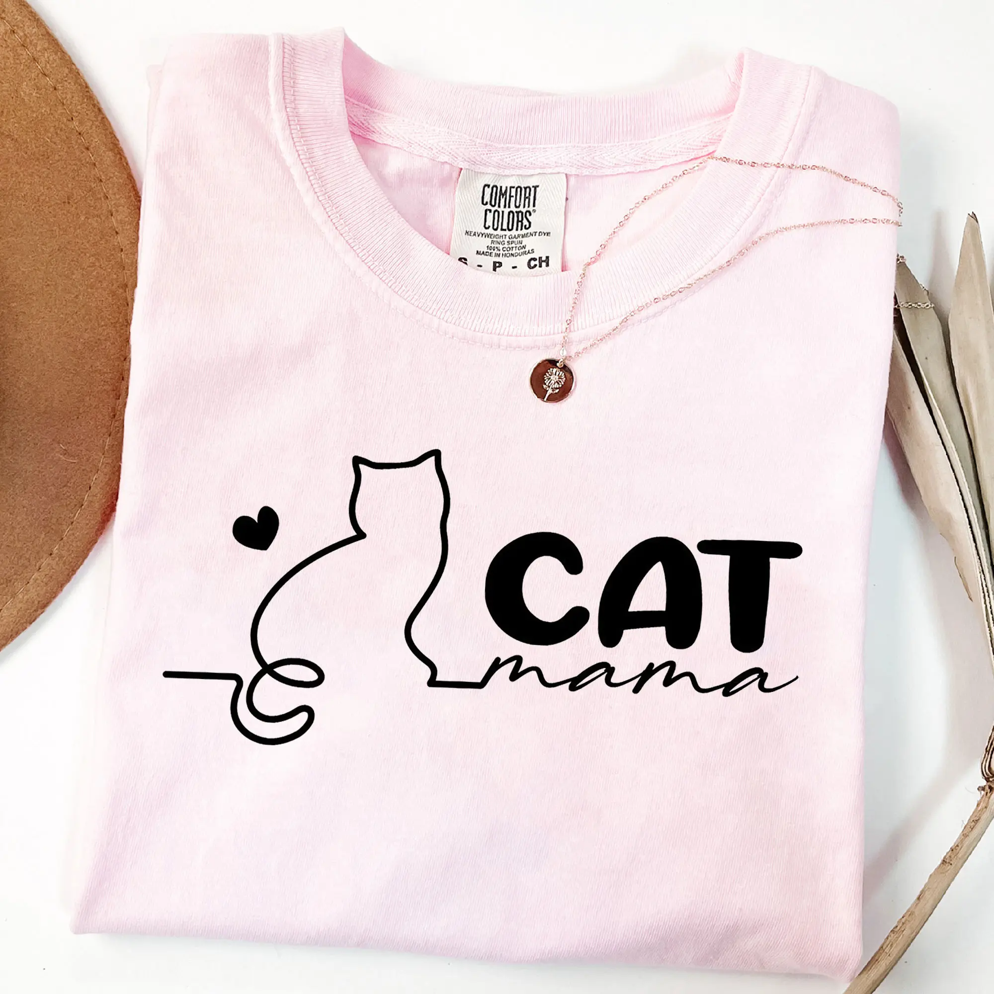 Comfort Colors Cat Mama Shirt, Cat Mom Shirt, Mother's Day Gift For Cat Mom, Unisex T-Shirt