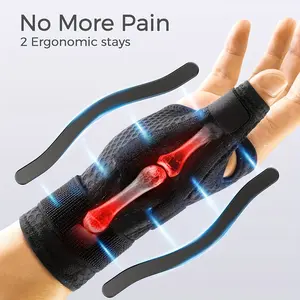 Ergonomic wrist support, thumb support strap, suitable for both left and right hands, 270-degree surround thumb angle design, fully fits the contours of the hand, equipped with three adjustable straps to secure different pressure points.
