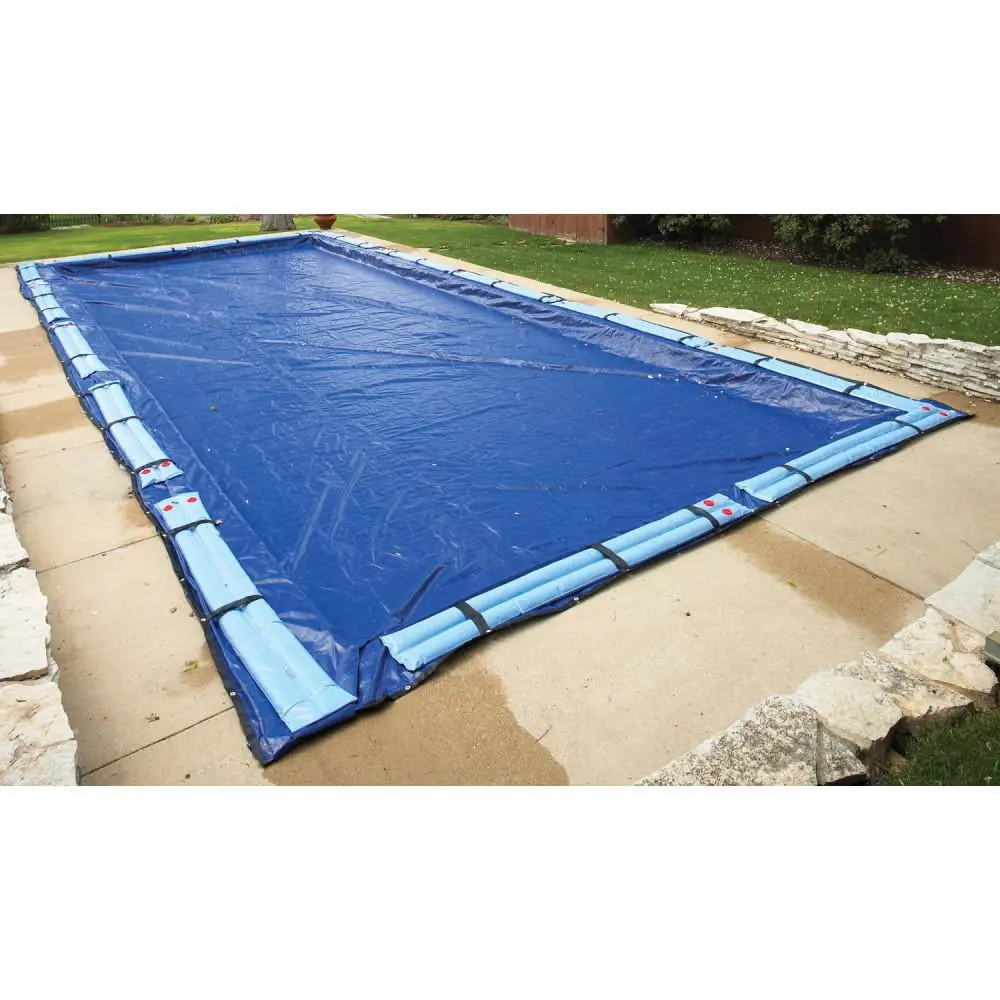 20'x40' Rectangle Weather Resistant Arctic Armor In-Ground Pool Cover (Fits 25'x45' Pools) - 15-Year Durability, UV-Stabilized Polyethylene, Sun Protection, Algae Guard Inhibitor, Black Underside, Corner Grommets, Heat-Sealed Seams, 4 ft-Separated Loops