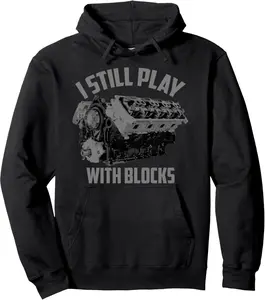 I Still Play With Blocks Racing | Maintenance Man Gift Pullover Hoodie 6