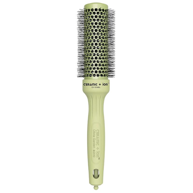 Olivia Garden Extra-Long Barrel Ceramic + Ion Hair Brush - Professional Quality Round Brush