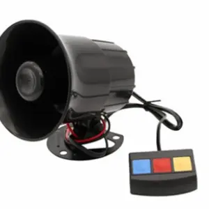 12V Universal Car Motorcycle Alarm Siren, 3-Tone High-Volume Loudspeaker, Powerful High-Debebi Modified Alert System