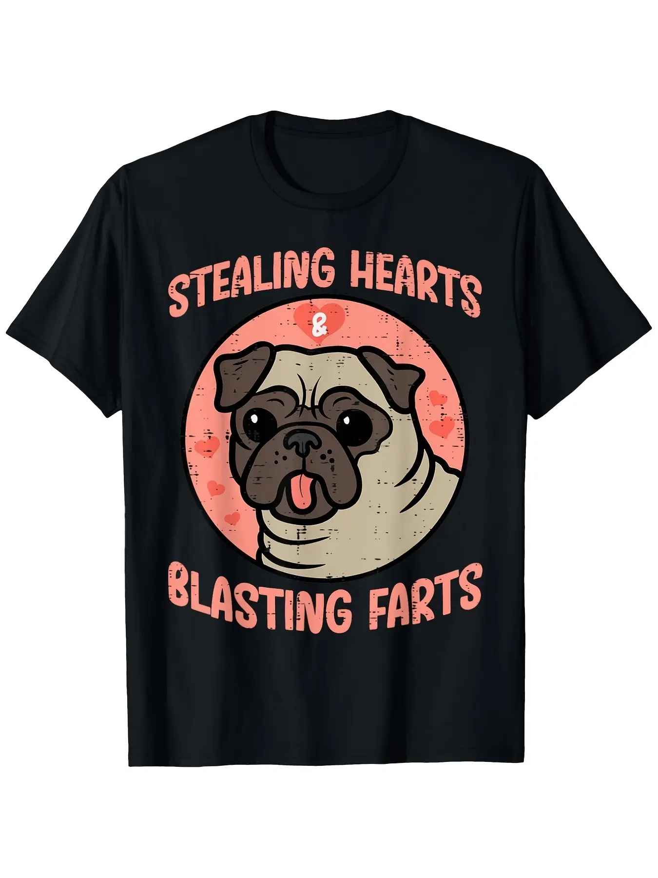 Valentine's Day 'Stealing Hearts Blasting Farts' P unisex soft cotton short sleeve t shirt, vintage graphic casual tee for men women teens, perfect birthday holiday gift for camping travel gym daily street  wear
