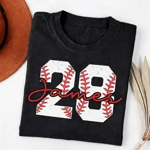 Baseball Tee, Personalized Player Shirt, Vintage Game Day Shirt, Baseball Fan Apparel