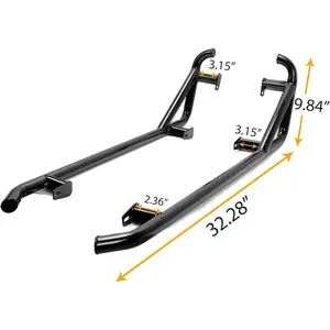 Black Nerf Bars Rock Sliders Compatible with 2014-2023 Polaris RZR XP 1000/ Turbo/Turbo S, RZR 900/900 XC/S 900/ S 1000 (2 Doors) Left & Right Side Steps - 2 Seater Motor Parts Accessories Motorcycle Parts Vehicle Motorbike Crash Guard