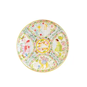 Rose Medallion Nativity Porcelain Plate