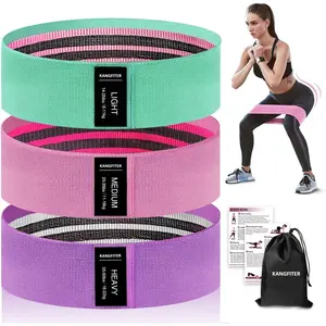 Non-Slip Fabric Resistance Bands for Working Out, Loop Exercise Bands for Booty Leg, Butt, Glute, Stretch Workout Bands for Women & Men, Hip Elastic Bands for Home Gym Fitness, Yoga, Pilates