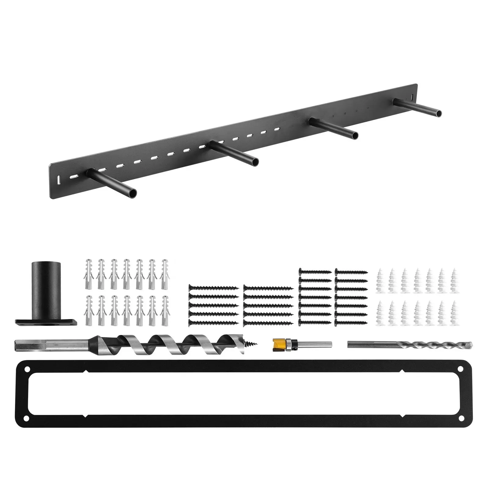 1 Pack 46 Inch Heavy Duty Floating Shelf Brackets For Wall Mounting - 1168.4 Mm Long Steel Shelf Supports, Concealed Mounting, Rust Resistant, High Load Capacity, Easy Installation, Suitable For Living Room Kitchen Office