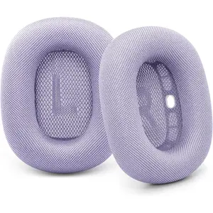 Ear Cushions for AirPods Max 2024 Headphones, Mesh Fabric Ear Pads Replacement with Stron Manet for  2.0 Over-Ear Headset Upraded Ear Cups (Purple)