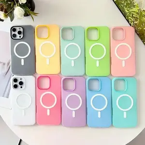 MagSafe Compatible Magnetic Colorful Case Cover For iPhone 17 / 16 / 15 / 14 / 13 / Plus / Pro / Pro Max / Shockproof Phonecase Casing cute phone cases phone case iphone 16 beautiful