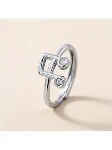 Fashion Classic Ring Unique Musical Note Adjustable Jewelry 925 Silver for Men and Women