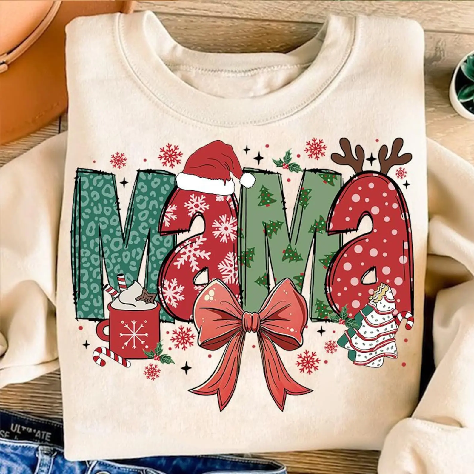 Christmas Mama Hoodies, Sweatshirts, and T-Shirts - Perfect Gift Ideas for Holidays, Friends, Family, and Your Special Loved Ones - Available in sizes S to 5XL for the perfect fit for everyone