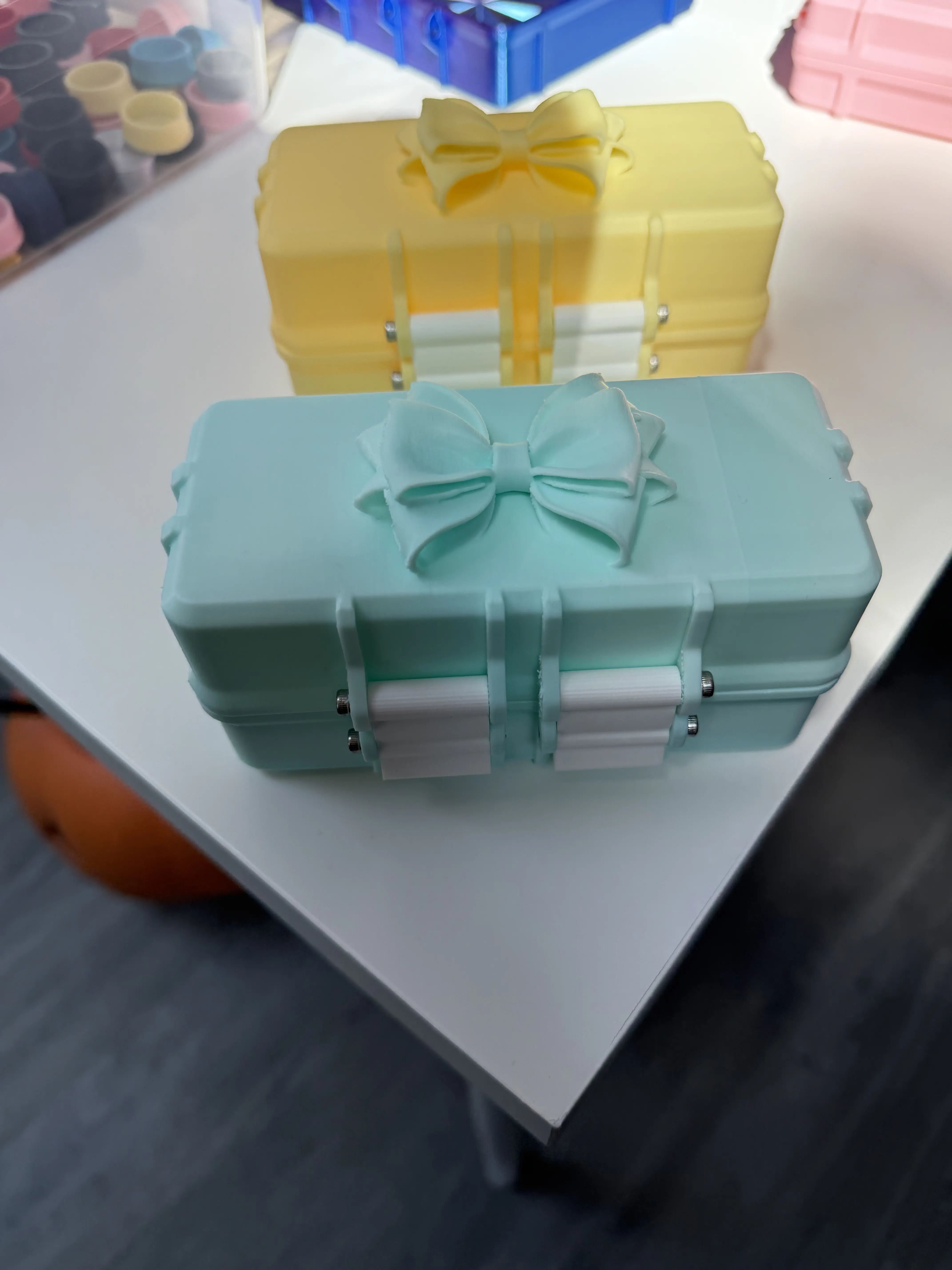 10ML - "Bow" Edition - Storage container for 10 Vials - GLP1 Peptide Storage Case - Lightweight Durable 3D Printed Peptide Box for Refrigerator or cabinet Storage Organiser