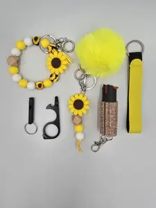 Sunflower keychain set