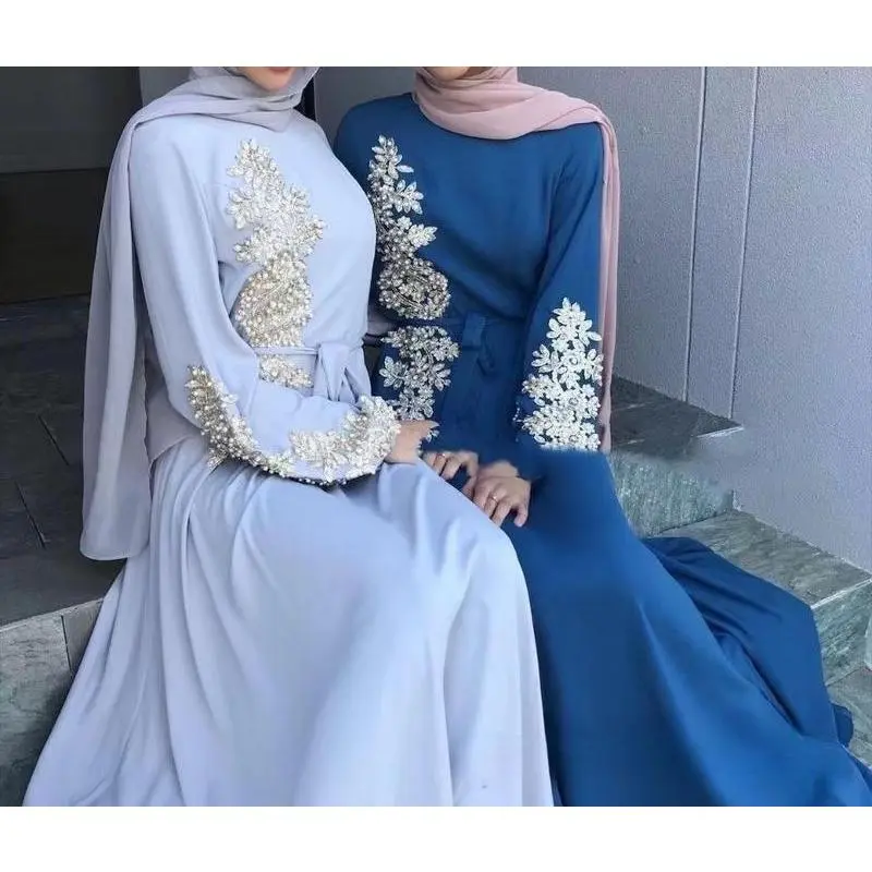 2025 New Middle East Muslim robe dress, large size long-sleeved Hui worship clothes, Dubai women's clothing sundress, Versatile, Coastal Style, Soft Touch, Daily Wear, Travel Outfit, Effortless Style, Contemporary