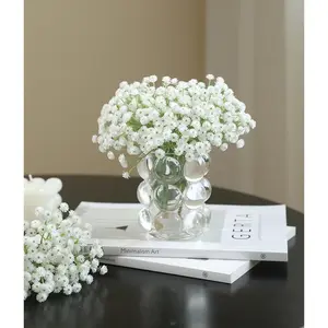 Pack of 15 Stems gypsophila flowers engagement decorArtificial White Baby's Breath Bouquet for Home and Wedding Decoration, Soft to the Touch, Fresh and Miniature, bride