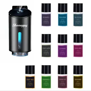 Car Aromatherapy Diffuser with 10 Bottles Essential Oil, Portable Smart Humidifier and Vehicle Air Freshener Diffuser