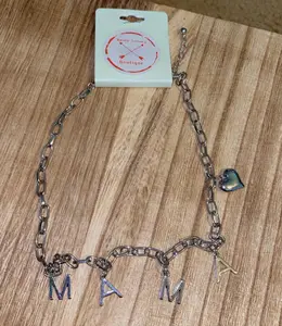 Choker Necklace with Charms that spell MAMA