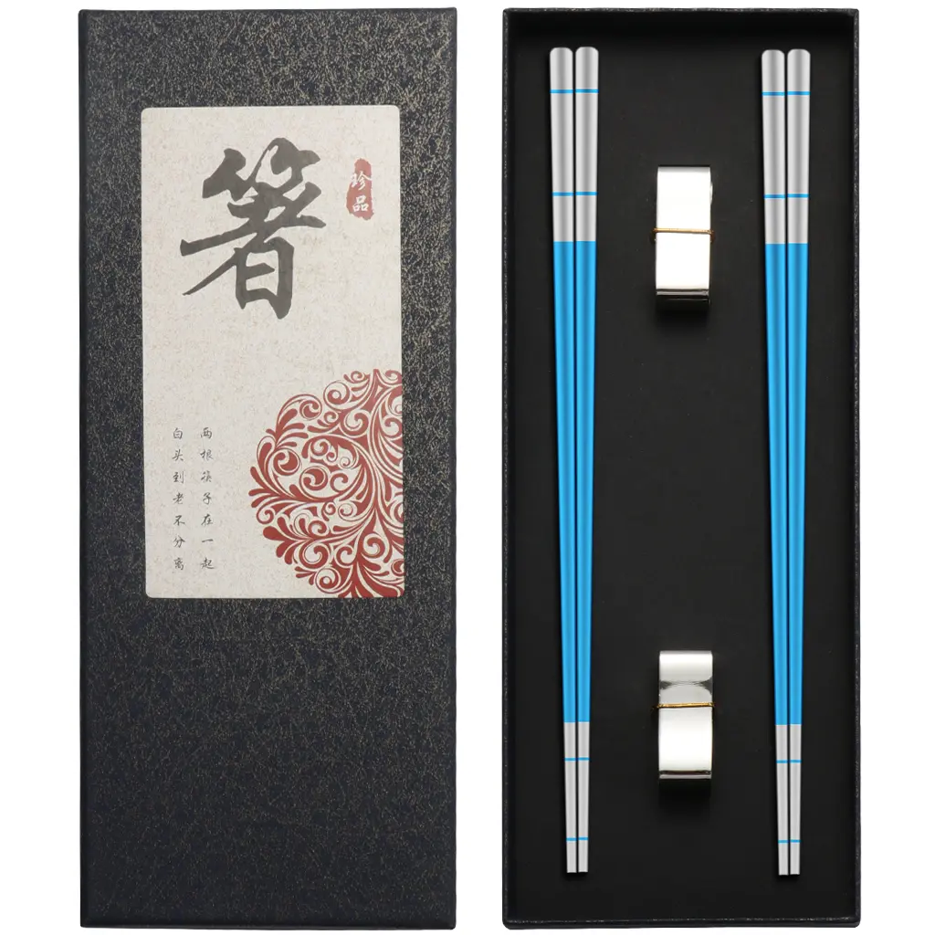 Premium Stainless Steel Chopsticks Set - Durable, Non-Slip, Reusable Perfect for Sushi & Asian Cuisine Multiple Colors Cutlery Tableware Utensils Bpa Disposable