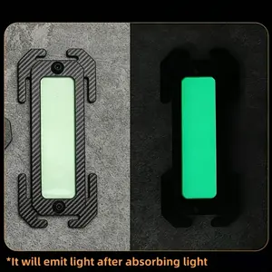 Tactical Glow-In-The-Dark Velcro Tag, Molle Mounting Buckle, Outdoor Backpack Light-Absorbing Panel, Luminous Identification Patch