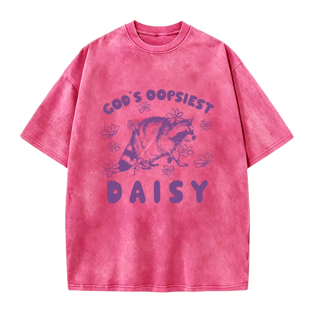 God's Oopsiest Daisy T-Shirt, Oopsie Daisy, Funny Vintage Retro Shirt, Graphic Tee, Funny Mental Health Shirt, Raccoon Shirt