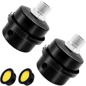2pcs 1/2" Thread 20mm Air Compressor Silencer Intake Filter Sound Muffler Accessories for generators blowers exhaust ports