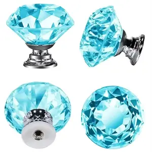10pcs Crystal Drawer Pulls, Elegant Simple Fashion Handles for Wardrobe Door, Kitchen Cabinet Door, Wine Rack Door, Makeup Table