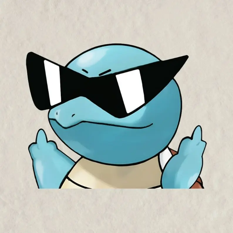 Squirtle Decal Sticker - Anime Decal Sticker | Vinyl waterproof sticker | Gift for Game lovers Crafts Durable