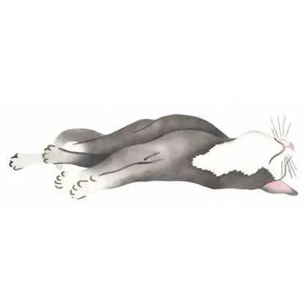 Sleeping Cat Wall Stencil