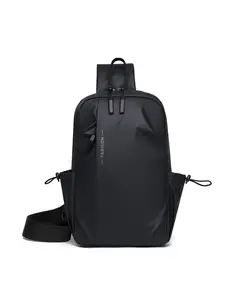 Large Capacity Men's Shoulder Crossbody Bag, Waterproof Leather Film Chest Pack, Outdoor Travel Cycling Backpack, Hiking Gift Bag