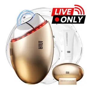 【LIVE EXCLUSIVE】INIA GLACE 7-in-1 Face & Neck Sculpting Device | EMS Microcurrent, Red & Blue Light, Thermal & Cryo Therapy for Lift, Tighten, Lymphatic Drainage & De-Puff, Serum Infusion, Perfect Gift Pick