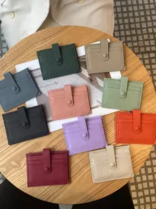 New Genuine Leather Card Holder for Women, Multi-Card Slot ID Case, Small Elegant Design Minimalist Wallet High-Quality Compact Card Wallet Leather Wallets