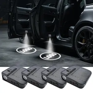 2PCS Custom Car Brand Car Door Lights, LED Projector Car Door Step Courtesy Welcome Lights, 3D LED Car Welcome Lights Lamp Fits for Most Brand