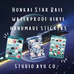 Honkai Star Rail Waterproof Vinyl Handmade Sticker Sheets