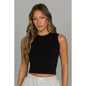 Black CoreSculpt Crop Tank