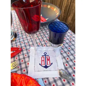 Monogram Anchor Cocktail Napkins (set of 4)